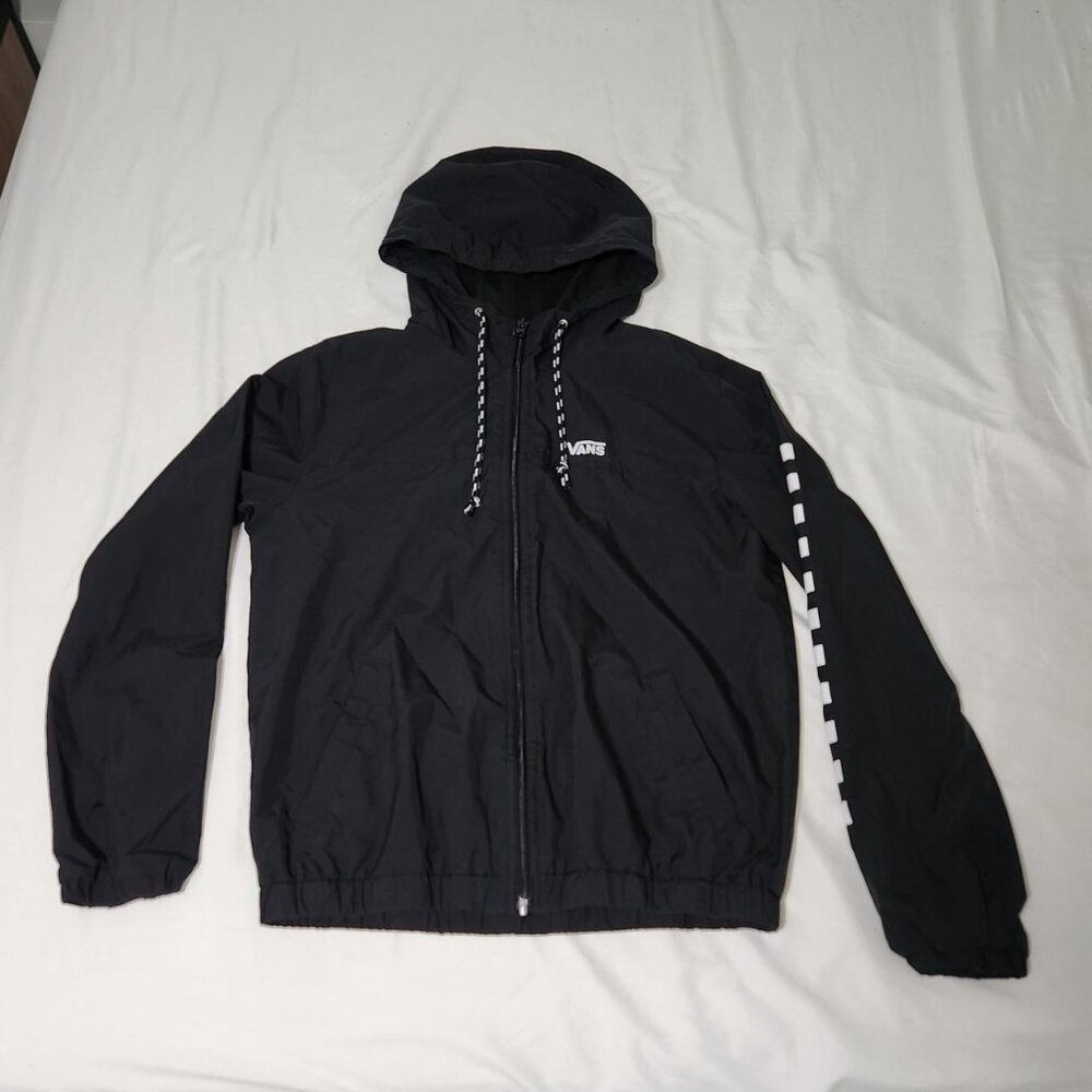 black and white checkerboard windbreaker from Vans